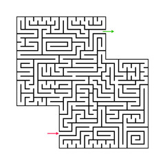 Abstract maze labyrinth with entry and exit. Vector labyrinth illustration EPS 10