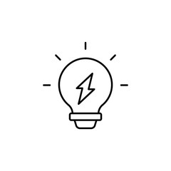 Idea, energy icon. Simple line, outline vector electro power icons for ui and ux, website or mobile application