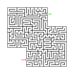 Abstract maze labyrinth with entry and exit. Vector labyrinth illustration EPS 10