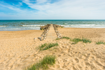 Stone Groynes on Branksome Dene Chine beach