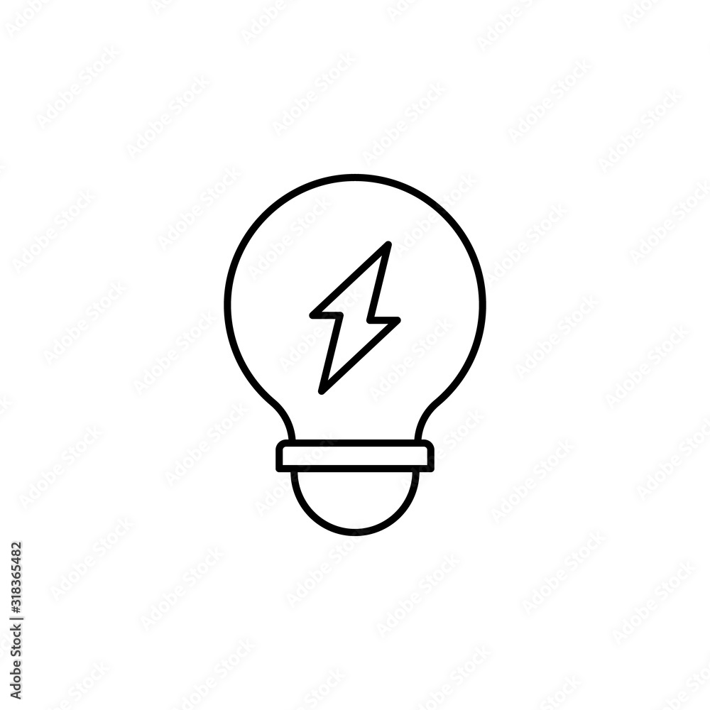 Poster idea, energy icon. simple line, outline vector electro power icons for ui and ux, website or mobile 