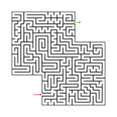 Abstract maze labyrinth with entry and exit. Vector labyrinth illustration EPS 10
