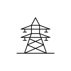 Electric tower, energy icon. Simple line, outline vector electro power icons for ui and ux, website or mobile application