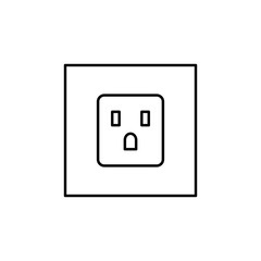 Socket, energy icon. Simple line, outline vector electro power icons for ui and ux, website or mobile application