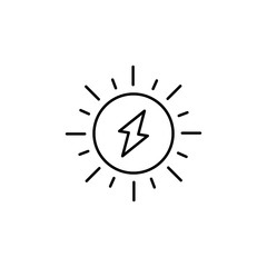Solar, energy icon. Simple line, outline vector electro power icons for ui and ux, website or mobile application