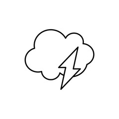 Storm, energy icon. Simple line, outline vector electro power icons for ui and ux, website or mobile application