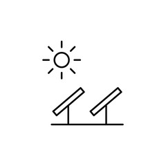 Solar, energy icon. Simple line, outline vector electro power icons for ui and ux, website or mobile application