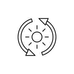 Renewable energy, solar icon. Simple line, outline vector electro power icons for ui and ux, website or mobile application