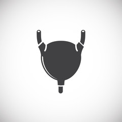 Human organ related icon on background for graphic and web design. Creative illustration concept symbol for web or mobile app