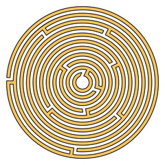 Abstract maze labyrinth with entry and exit. Vector labyrinth illustration EPS 10