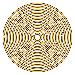 Abstract maze labyrinth with entry and exit. Vector labyrinth illustration EPS 10