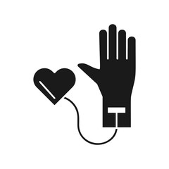 Hand, hematology, heart icon. Simple hematology icons for ui and ux, website or mobile application