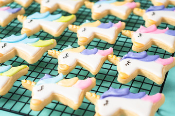 Unicorn sugar cookies
