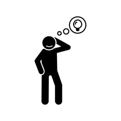 Idea, man, found icon. Simple pictogram of human with idea icons for ui and ux, website or mobile application