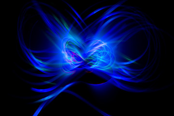 Abstract background with blue color light painting