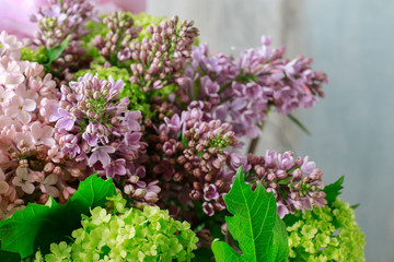 Obraz premium Bouquet of beautiful lilac flowers.