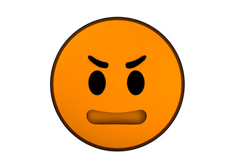 Angry Emoticon - 3d icon