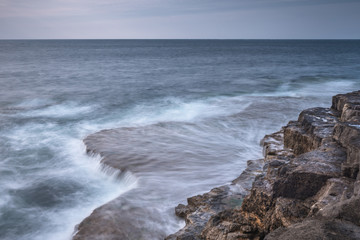 Portland Bill coastline in Dorset, UK.