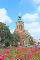 Beautiful church in Gdansk and beautiful. Urban nature