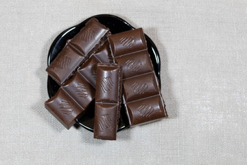 chocolate on white background