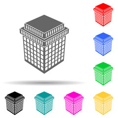 illustration of 3d building multi color style icon. Simple glyph, flat vector of 3d building icons for ui and ux, website or mobile application