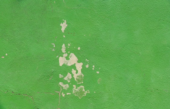 Green Paint on Morter Wall