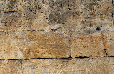 medieval stone blocks on a bridge