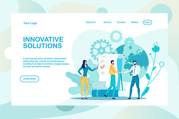 Illustration Inscription Innovative Solutions.