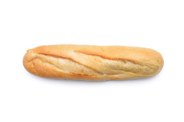 Fresh loaf of bread isolated on a white background.