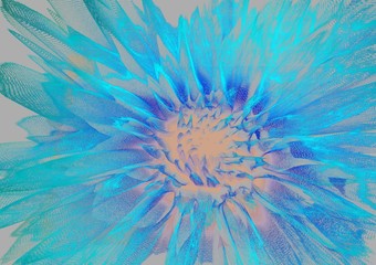 Obraz premium Abstract fantastic flower background with color splash effect.