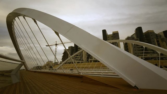 Timelapse through an iron bridge   4K VIDEO