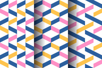 Set of modern vector seamless patterns