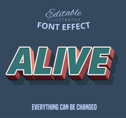 Alive text, editable text style
