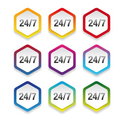 Nonstop support label set colorful