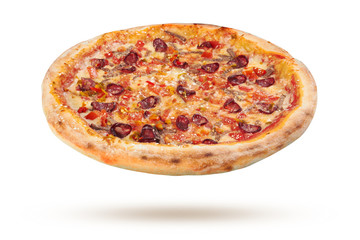 Pizza on a white background