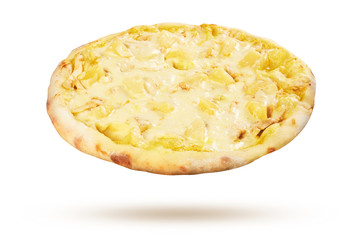 Pizza on a white background