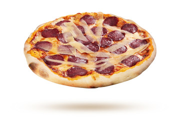 Pizza on a white background