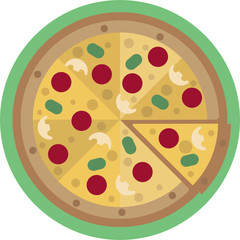 New year party illustration  vector icons