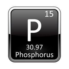 The periodic table element Phosphorus. Vector illustration