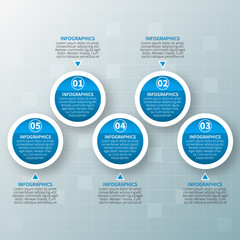 Fototapeta premium Abstract 3D Paper Infographics. Business template .Vector illustration