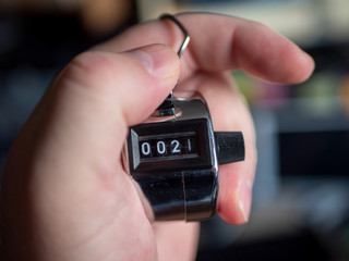 4 Digit Number Hand Tally Counter Clicker (21 Year Old Cocnept)