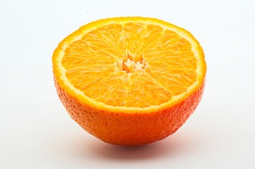 Fresh tangerines on white background. Studio shot.