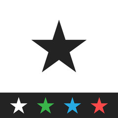 Star icon vector in modern design style for web site and mobile app