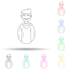 avatar artist multi color style icon. Simple thin line, outline vector of avatars icons for ui and ux, website or mobile application