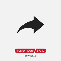 Forward arrow vector icon in modern design style for web site and mobile app