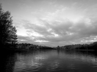 sunset over Virginia Water