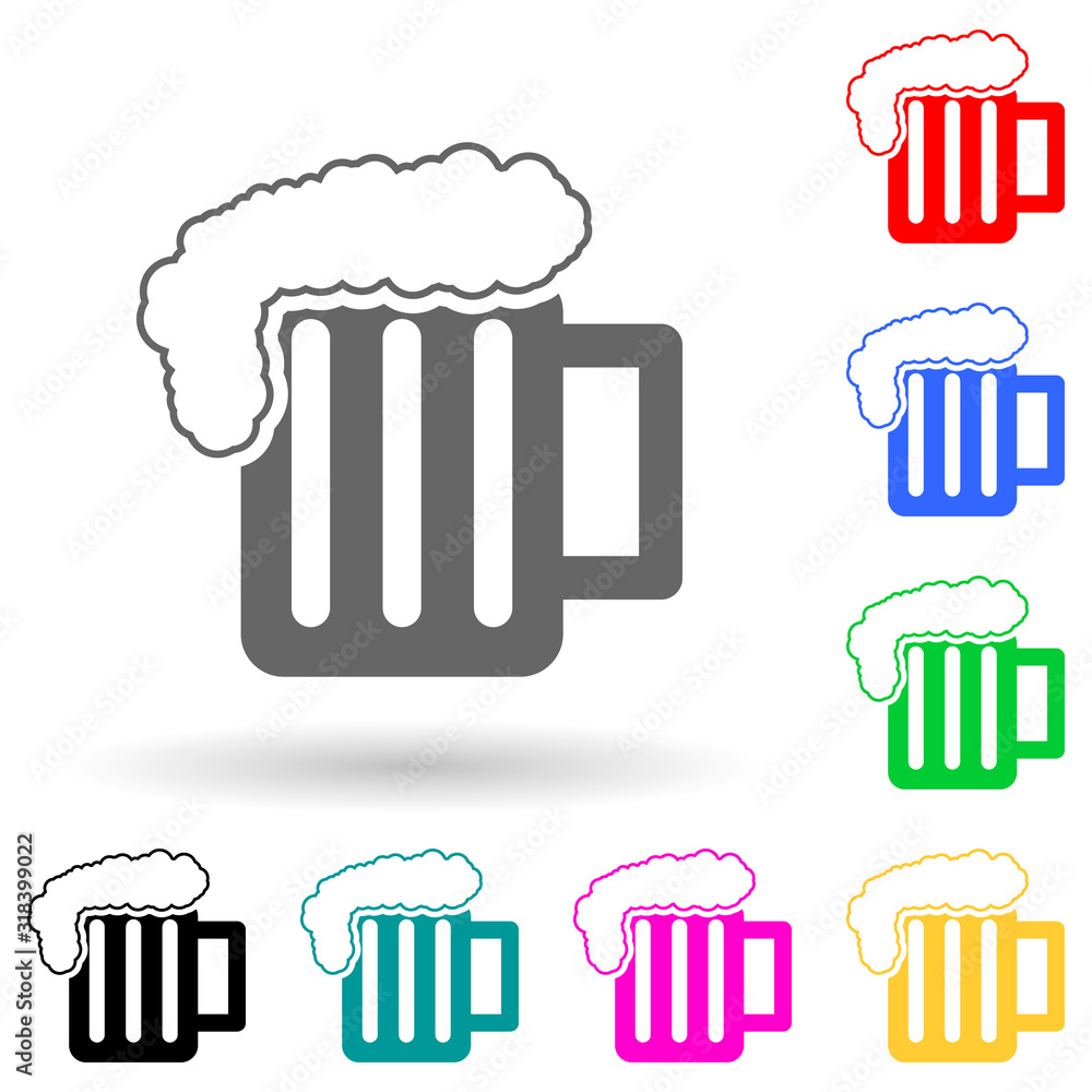 Poster alcohol consumption multi color style icon. simple glyph, flat vector of bad habbits icons for ui an