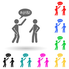 swear words multi color style icon. Simple glyph, flat vector of bad habbits icons for ui and ux, website or mobile application