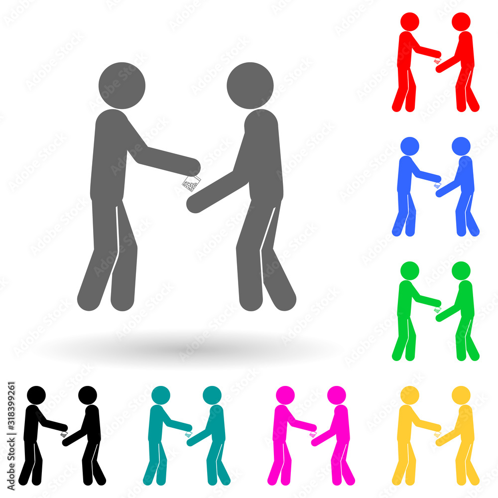 Poster sale of drugs multi color style icon. simple glyph, flat vector of bad habbits icons for ui and ux, 