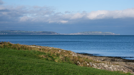 View of the Coast from Ulster Way Path, Northern Ireland, UK
